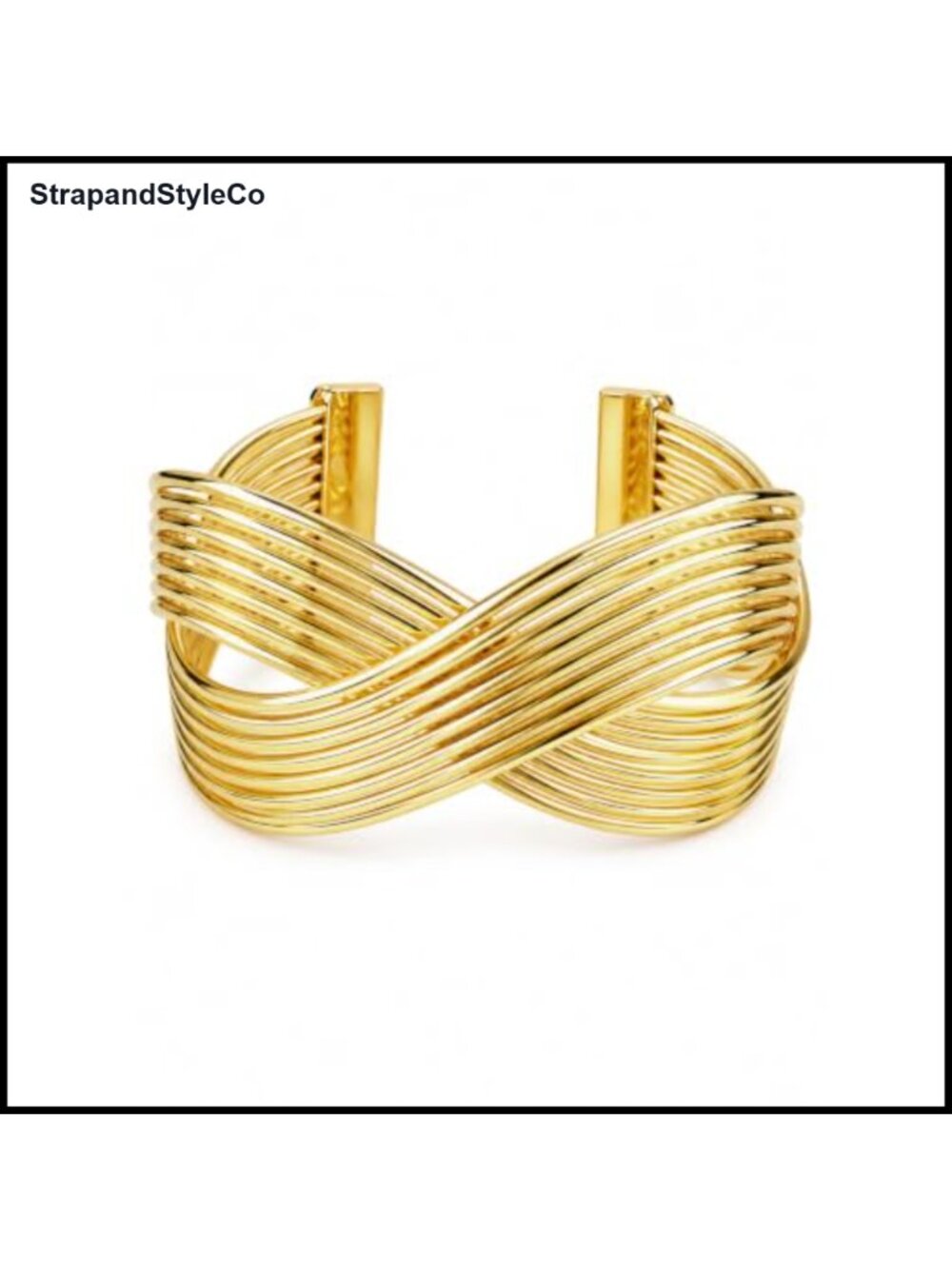 14K Gold Plated Open Cuff Bracelet Stackable Bangle Everyday Wear